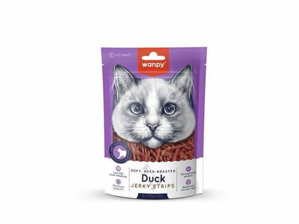 تشویقی گربه ونپی مدل Duck Jerky Strips بسته 80 گرمی