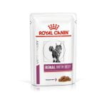 پوچ گربه رویال کنین مدل Renal با طعم گوشت گاو بسته 85 گرمی