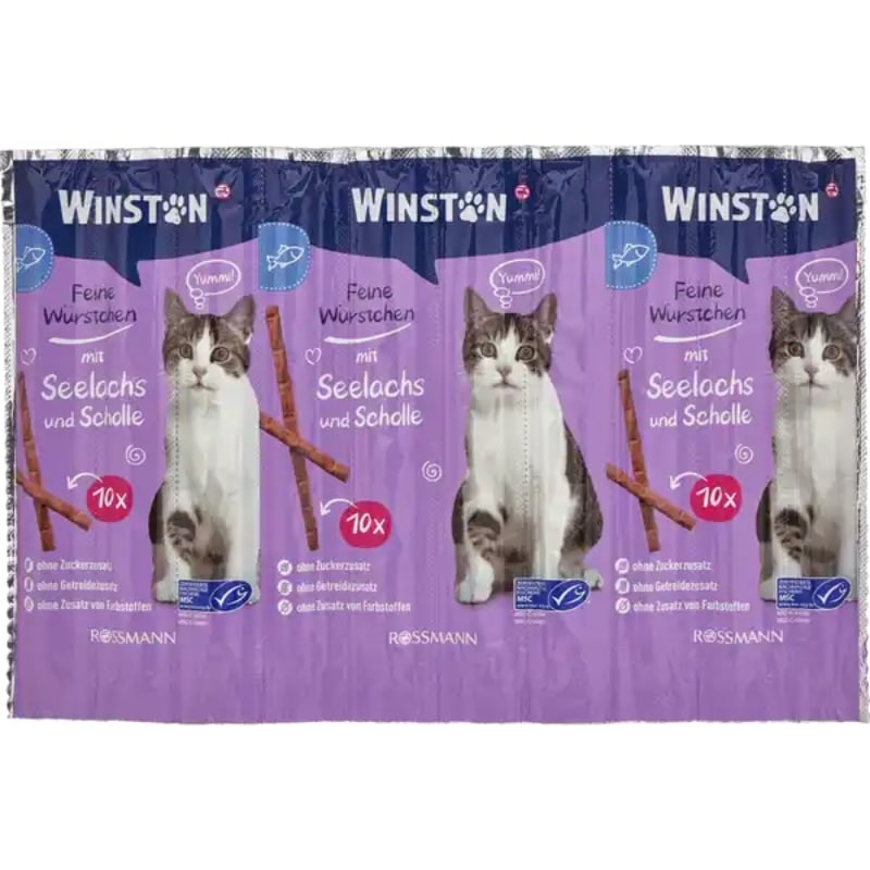 تشویقی مدادی گربه وینستون طعم ماهی سالمون و قزلآلا