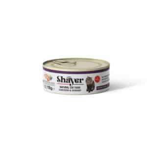کنسرو گربه شایر مدل نچرال با طعم مرغ و میگو وزن 110 گرم