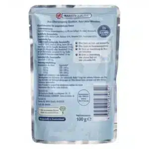 پوچ گربه وینستون با طعم مرغ و جگر در ژله وزن 100 گرم