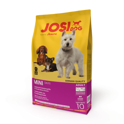 غذای خشک سگ بالغ نژاد کوچک جوسی مدل Mini بسته 900 گرمی