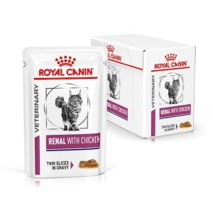 پوچ رنال رویال کنین برای گربه Renal با طعم مرغ بسته 85 گرمی