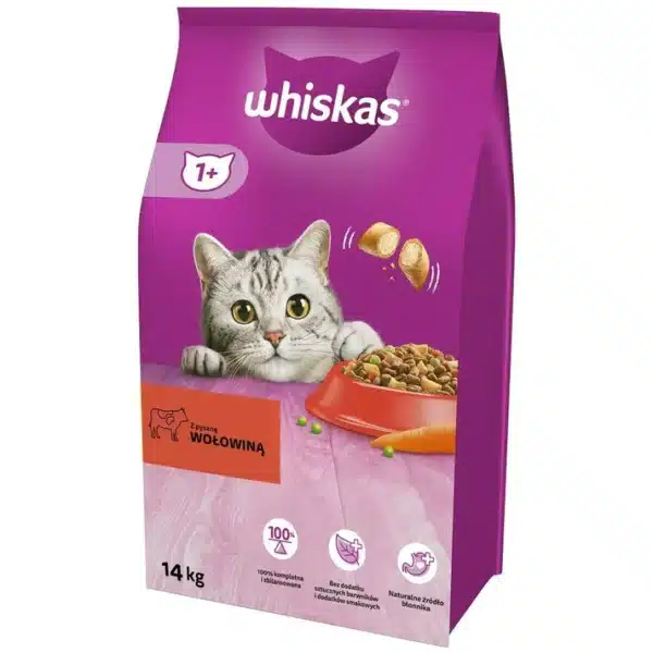 غذای خشک گربه ویسکاس با طعم گوشت بسته 1 کیلوگرمی