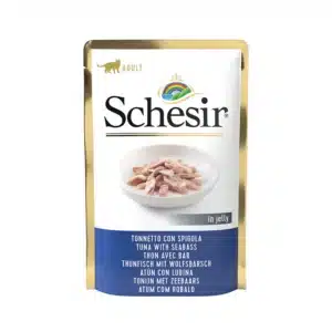 پوچ گربه شسیر با طعم ماهی تن و سیبس در ژله