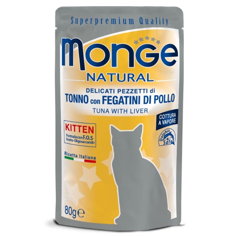 monge_natural_kitten_tuna_liver پوچ بچه گربه مونژه نچرال با طعم ماهی تن و جگر در ژله