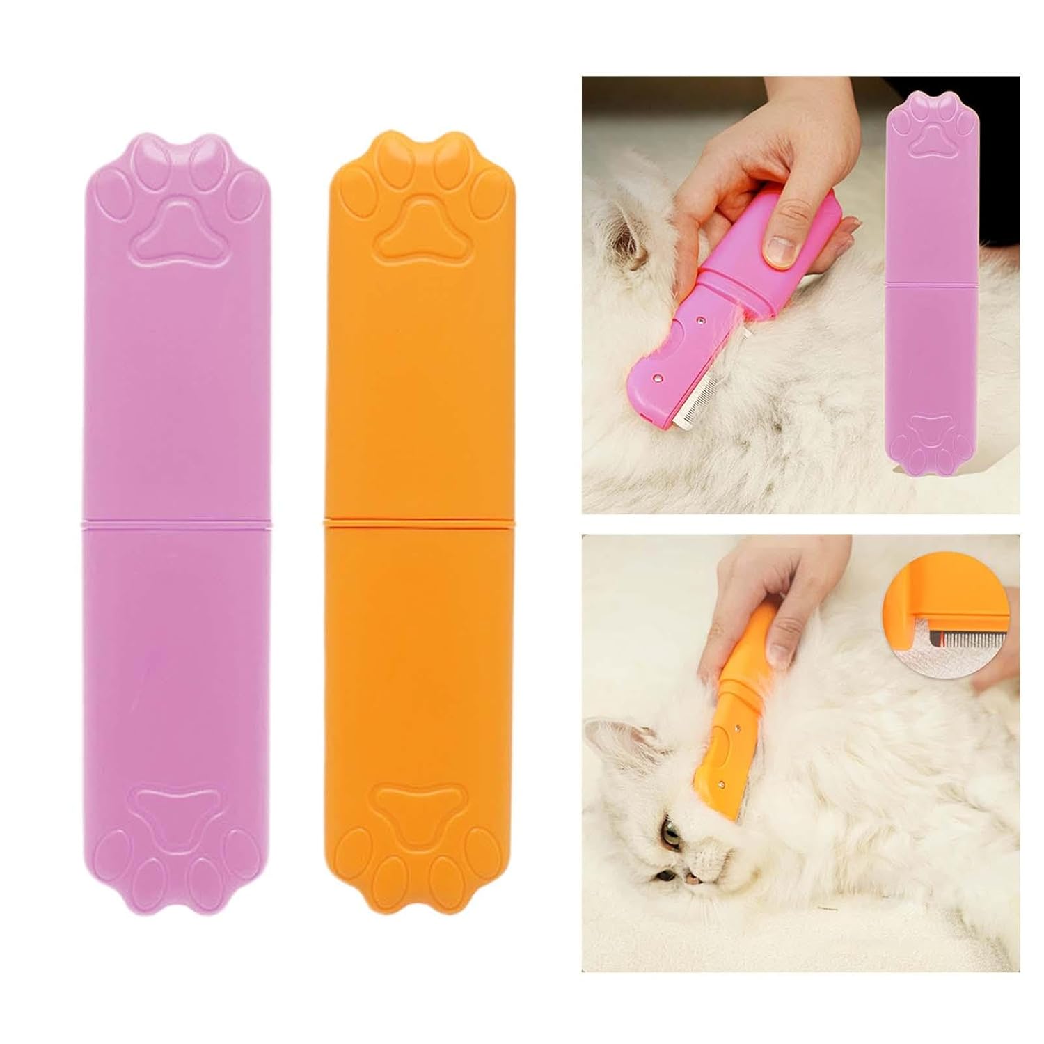 برس گره باز کن سگ و گربه مدل دو طرفه