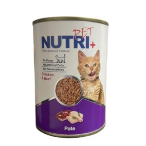 کنسرو گربه نوتری پلاس با طعم مرغ و گوشت (پته)
