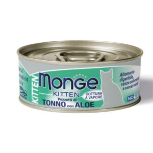 کنسرو بچه گربه مونژه با طعم ماهی تن و آلوئه ورا در ژله
