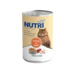 کنسرو گربه نوتری پت با طعم مرغ و گوشت در سس (چانک)