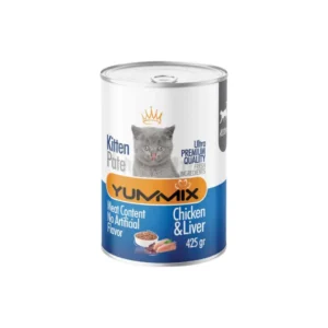 کنسرو بچه گربه یامیکس با طعم مرغ و جگر