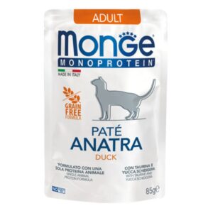 پوچ گربه مونژه مدل پته با طعم اردک