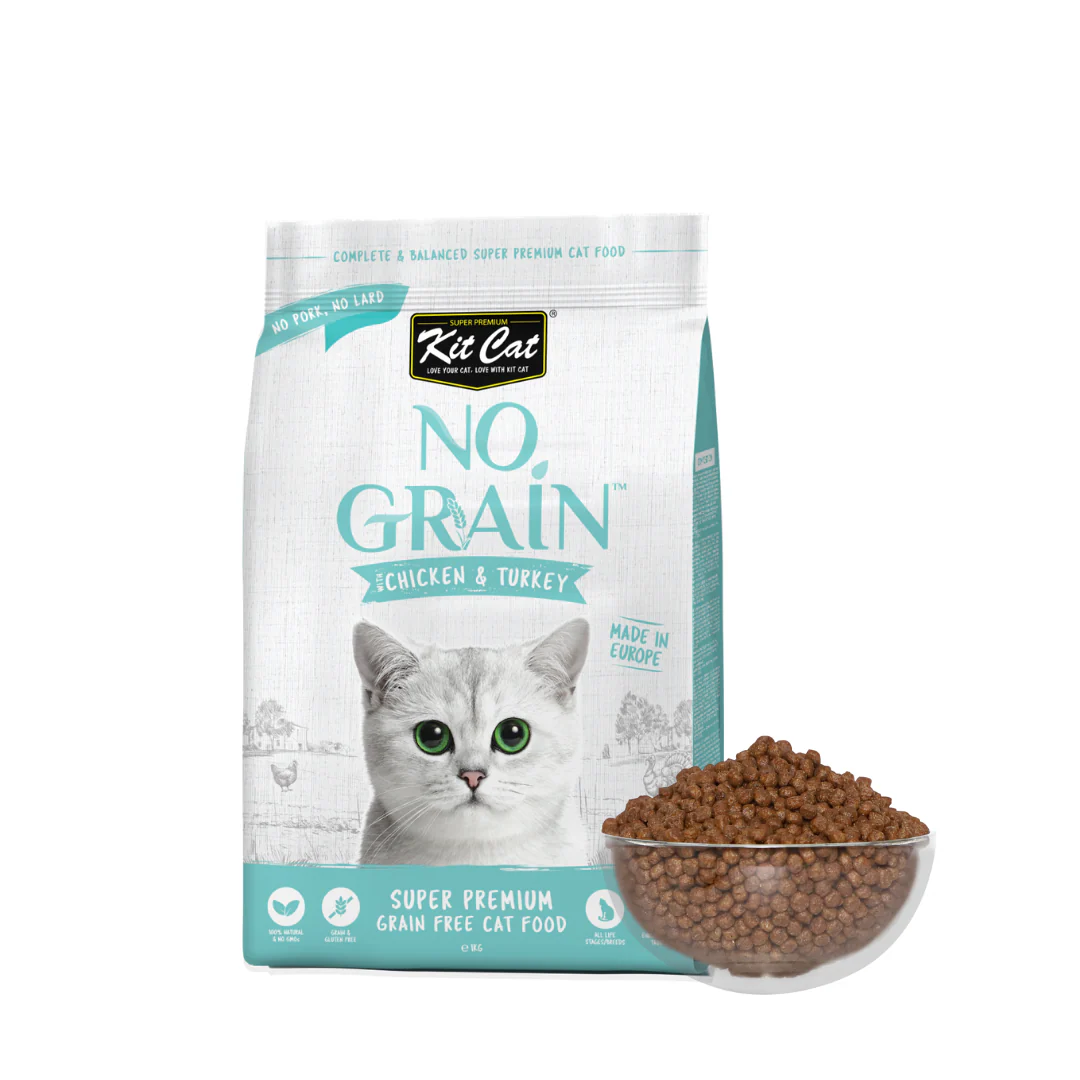 غذای خشک گربه کیت کت با طعم مرغ و بوقلمون (بدون غلات)
