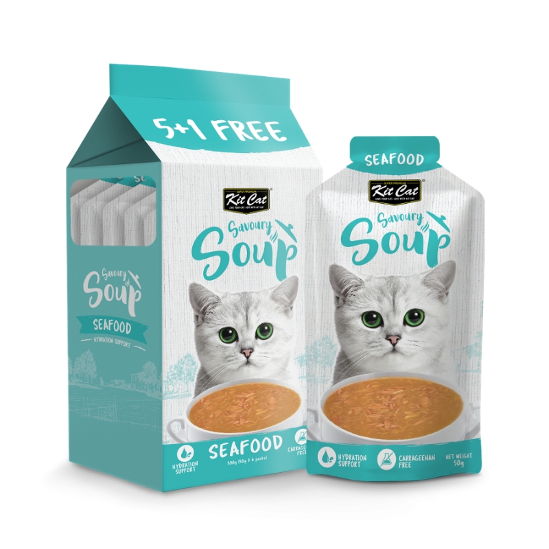 سوپ گربه کیت کت (Kit Cat) با طعم غذای دریایی