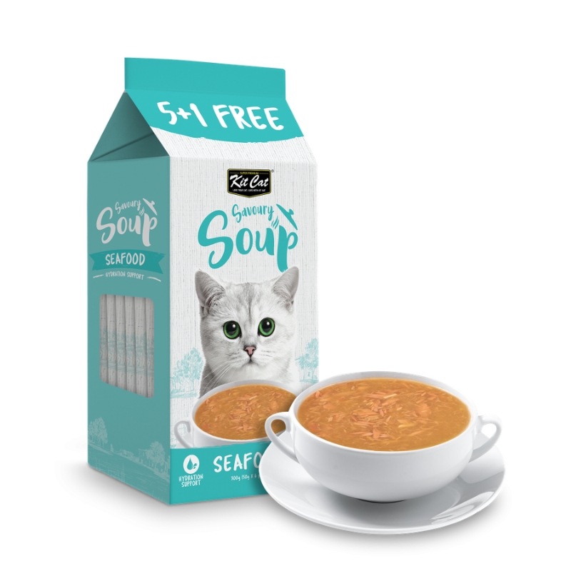 سوپ گربه کیت کت (Kit Cat) با طعم غذای دریایی