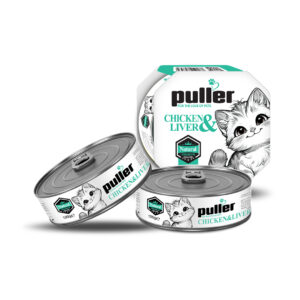 کنسرو بچه گربه پولر (Puller) مدل نچرال با طعم مرغ و جگر – وزن ۱۲۰ گرم