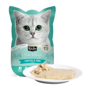 پوچ گربه کیت کت با طعم مرغ و ماهی سابا (در ژله) – وزن ۷۰ گرم