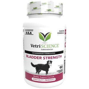 قرص مکمل سلامت مجاری ادراری سگ وتری ساینس آمریکا (VetriSCIENCE Bladder Strength)