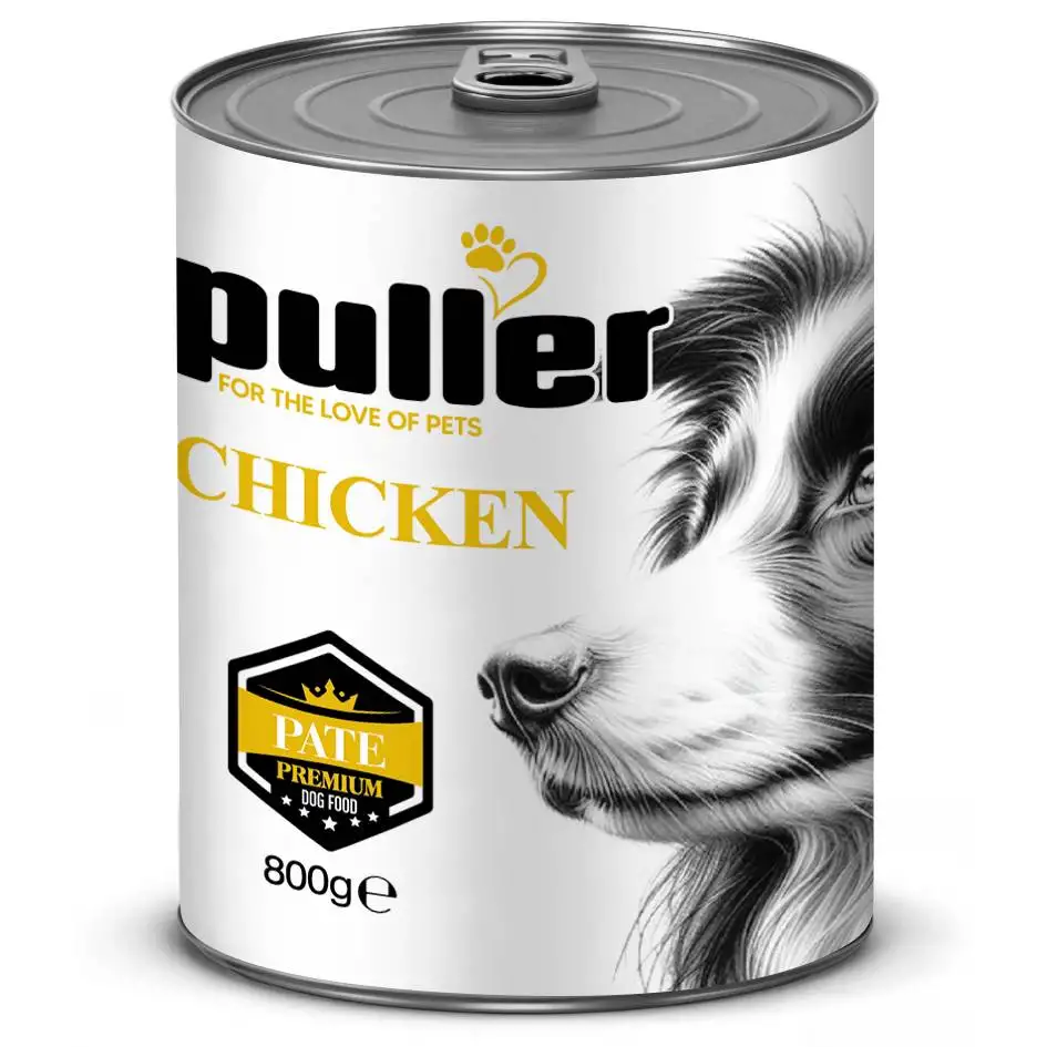 کنسرو سگ پولر (Puller) مدل پته با طعم مرغ – وزن 800 گرم