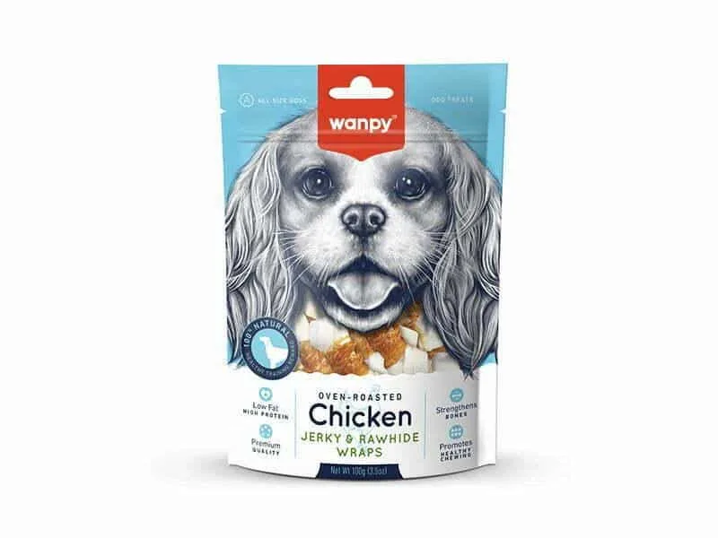 تشویقی سگ ونپی مدل Chicken Jerky & Rawhide Wraps
