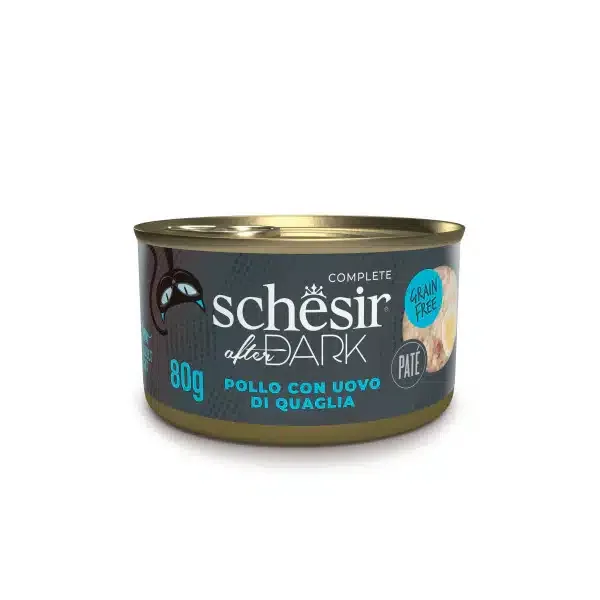 کنسرو گربه شسیر سری افتر دارک مدل پته با طعم مرغ و تخم بلدرچین