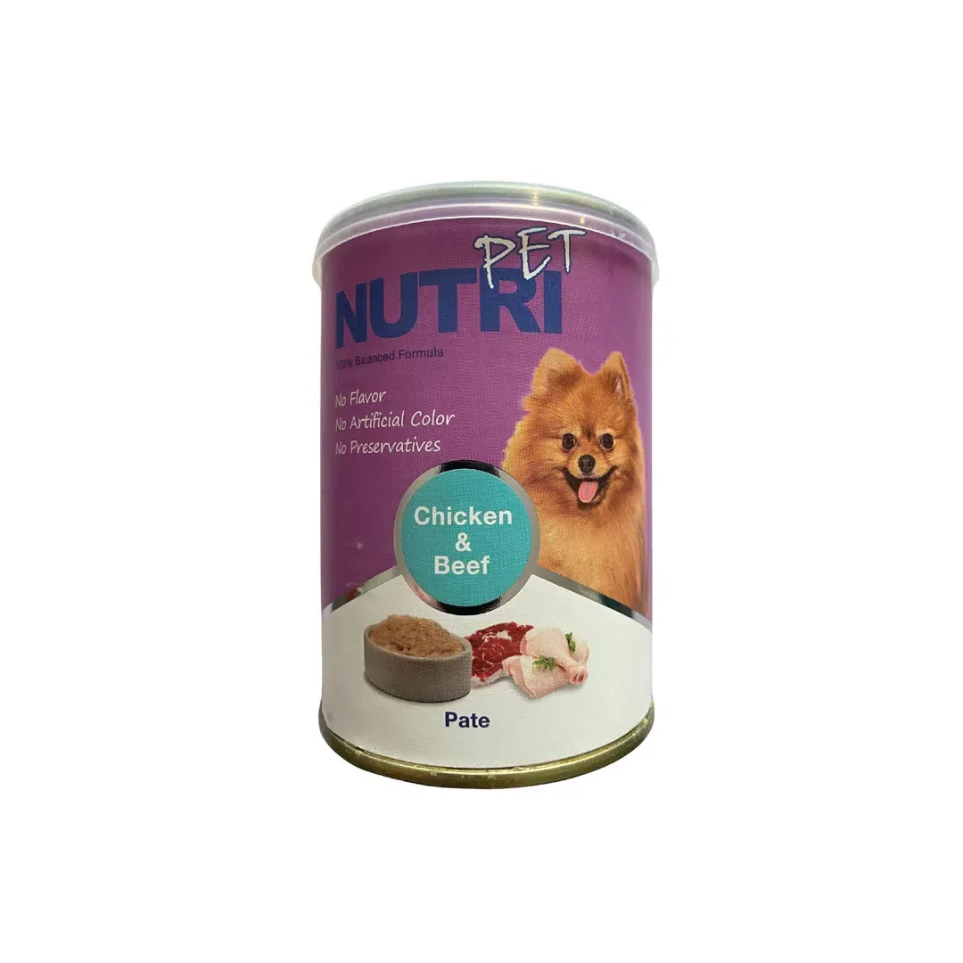 کنسرو سگ نوتری پت با طعم مرغ و گوشت (پته)