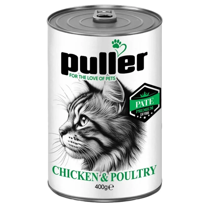 کنسرو گربه پولر (Puller) مدل پته با طعم مرغ و طیور
