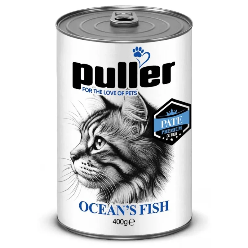 کنسرو گربه پولر (Puller) مدل پته با طعم ماهی – وزن ۴۰۰ گرم