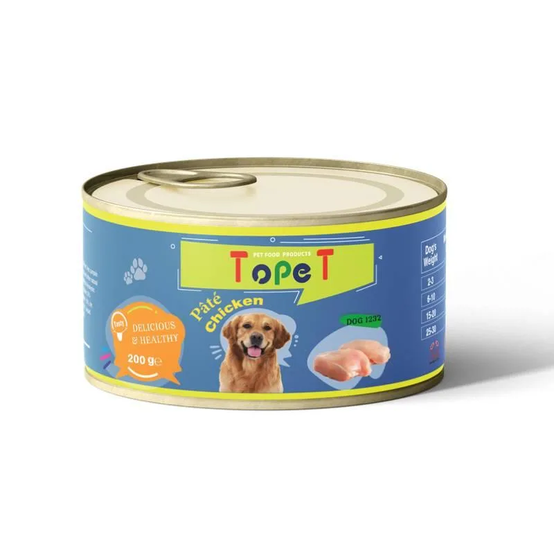 کنسرو پته سگ🐶 برند تاپت با طعم مرغ