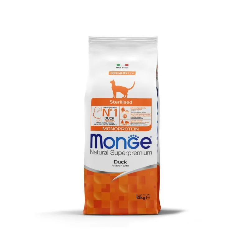 غذای گربه عقیم شده مونژه با طعم اردک