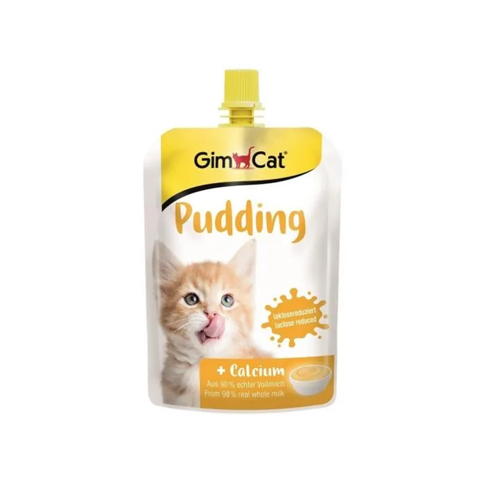 پودینگ مخصوص گربه جیم کت (GimCat) سرشار از کلسیم وزن ۱۵۰ گرم