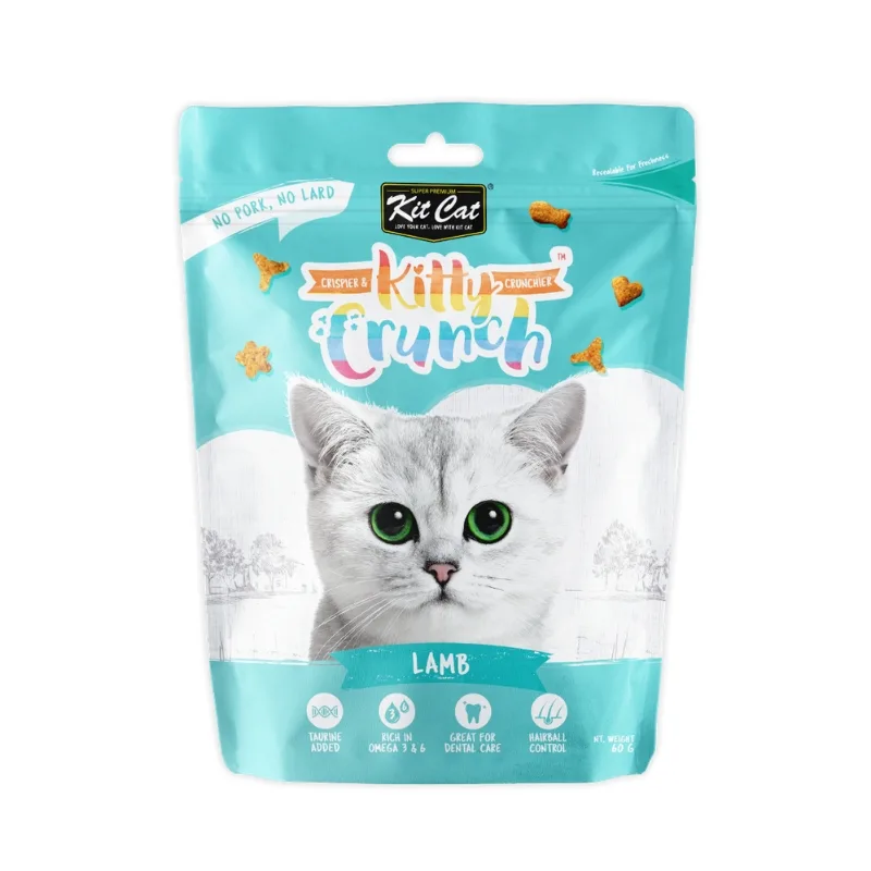 تشویقی کرانچی گربه کیت کت (Kit Cat) با طعم بره – وزن ۶۰ گرم