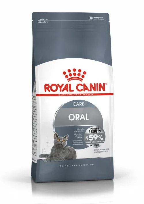 غذای خشک گربه رویال کنین مدل Oral Care بسته 1.5کیلوگرمی