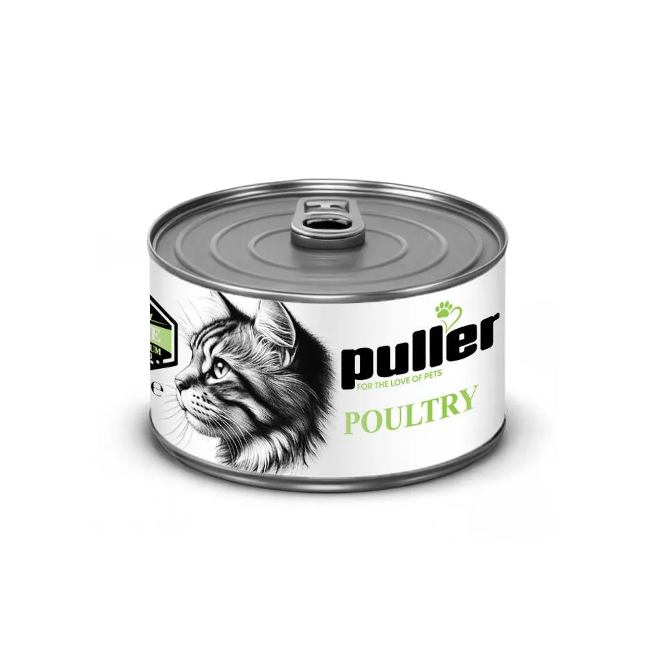 کنسرو گربه پولر (Puller) مدل پته با طعم مرغ و طیور
