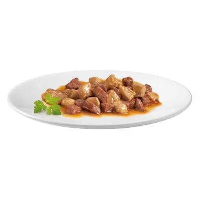 کنسرو گربه گورمت گلد وزن 85 گرمی با طعم خرگوش و جگر