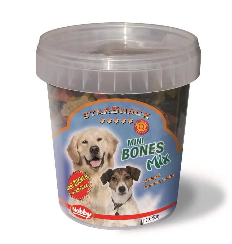 تشویقی سطلی سگ نوبی (nobby) مدل Mini Bones Mix